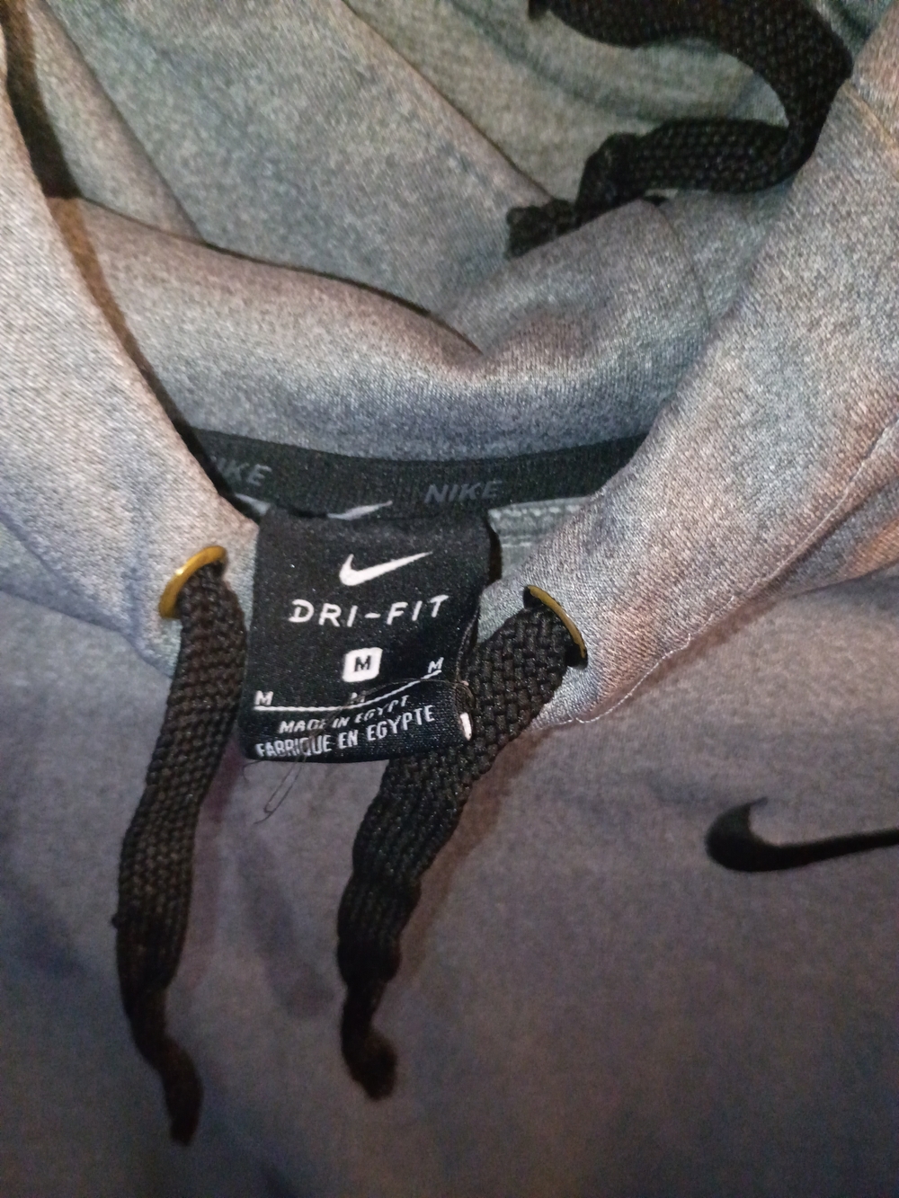 Nike Dri-FIT Grey Hoodie with Black Accents